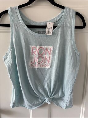 Ron Jon Women’s Light Blue Knot Front Tank Top